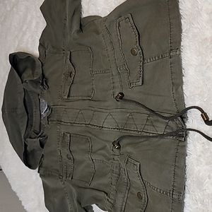 American Rag womens utility jacket olive green Large